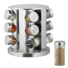 Набор емкостей баночек для специй на магнитной подставке 12 предметов Spice